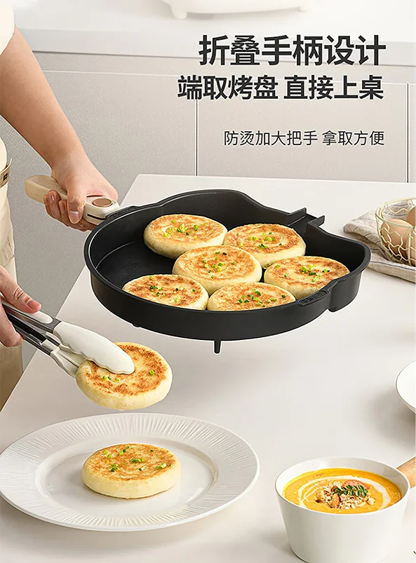 利仁（Liven）电饼铛 上下盘可拆洗可定时煎烤机 加深烙饼锅煎饼锅烤肉锅三明治早餐机 LR-D3027S 详情图 24