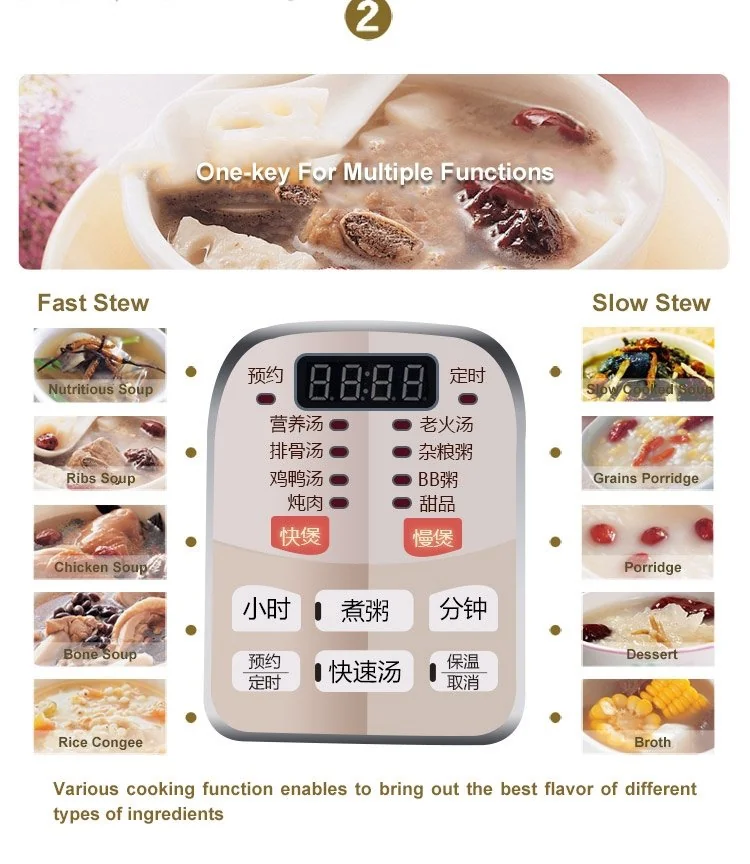 Makoto White Porcelain Electronic Cooker DGD50-50CWD 5L detail image 9