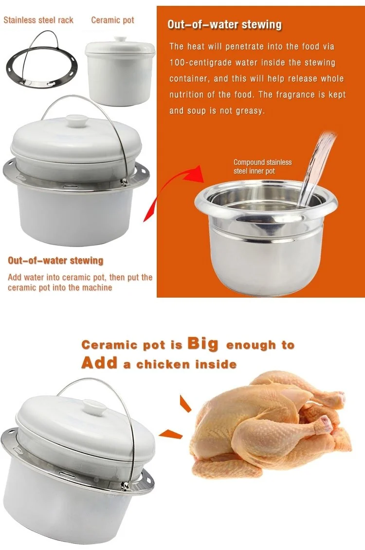 Makoto Smart Multifunctional Electric Pot DYG-40AFW-100, Ceramic Pot 4L Stainless Steel Pot 10L detail image 6