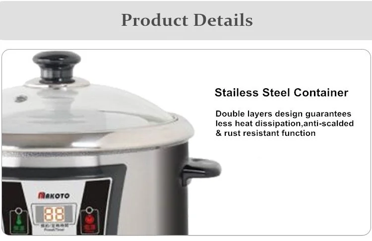 Makoto Smart Multifunctional Electric Pot DYG-40AFW-100, Ceramic Pot 4L Stainless Steel Pot 10L detail image 7