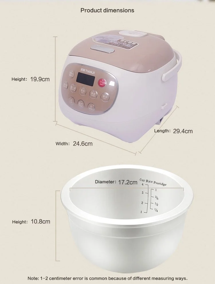 TIANJI Ceramic Pot Digital Rice Cooker FD20D 2L detail image 13