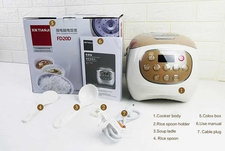 TIANJI Ceramic Pot Digital Rice Cooker FD20D 2L detail image 14