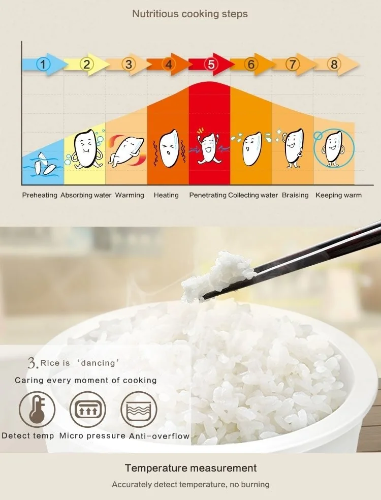 TIANJI Ceramic Pot Digital Rice Cooker FD20D 2L detail image 5