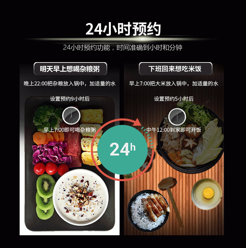 荣事达Royalstar 微电脑电饭煲RFB-M405 4L 加厚粮釜内胆  24小时超长预约 详情图 7