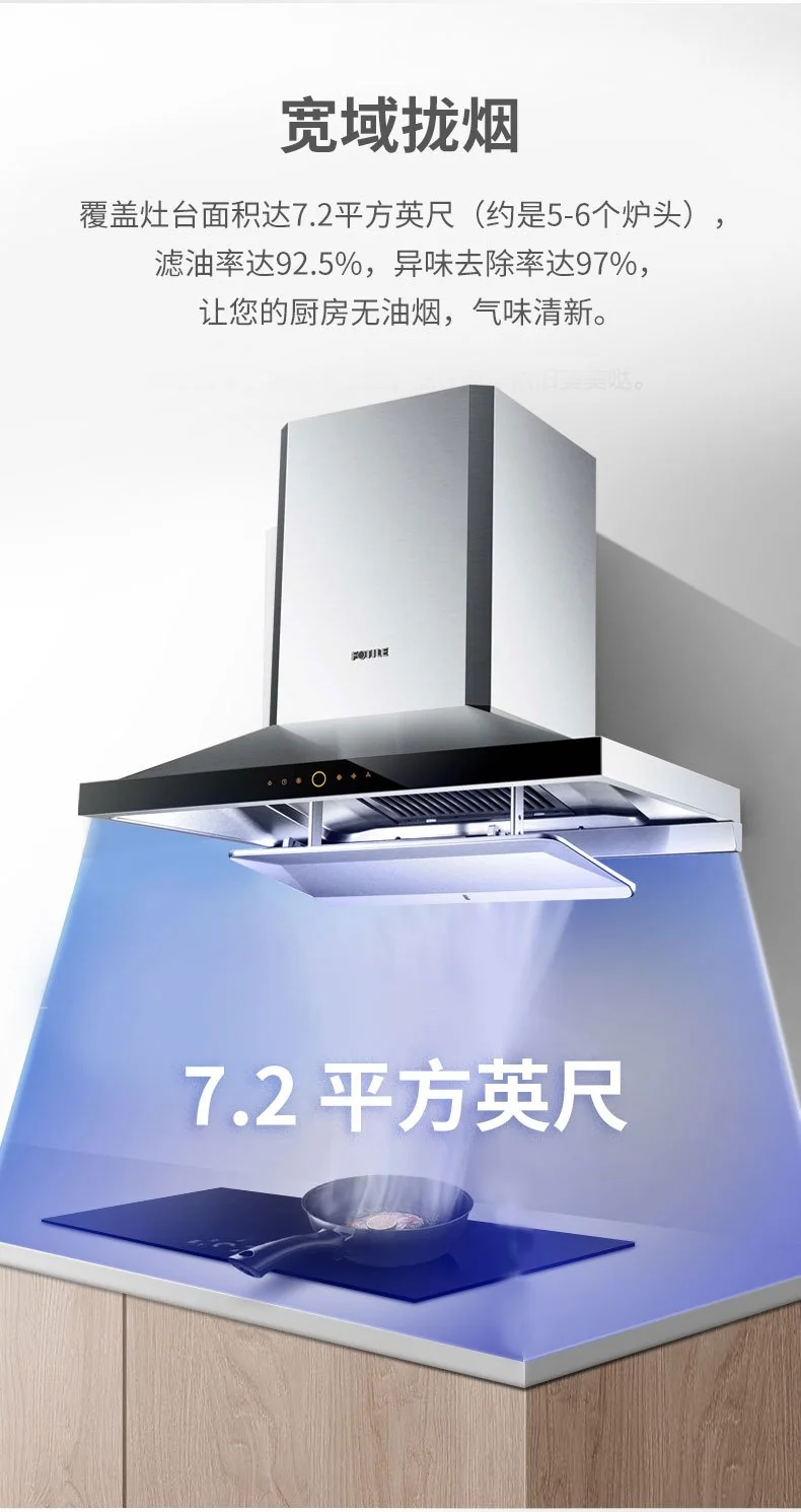 FOTIL,EMS9026,Perimeter Vent Series 36 in. 1000 CFM European Style Vent Wall Mount Range Hood in Stainless Steel with Manually Adjustable Capture Shield Technology detail image 10